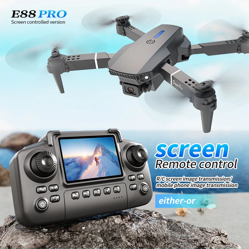 전문가용 E88 PRO 드론, 화면 탑재 8K HD 카 - Drone E88 Rc Quadcopter 리뷰 및 가격