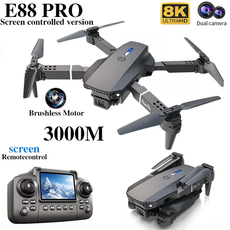 전문가용 E88 PRO 드론, 화면 탑재 8K HD 카 - Drone E88 Rc Quadcopter 리뷰 및 가격