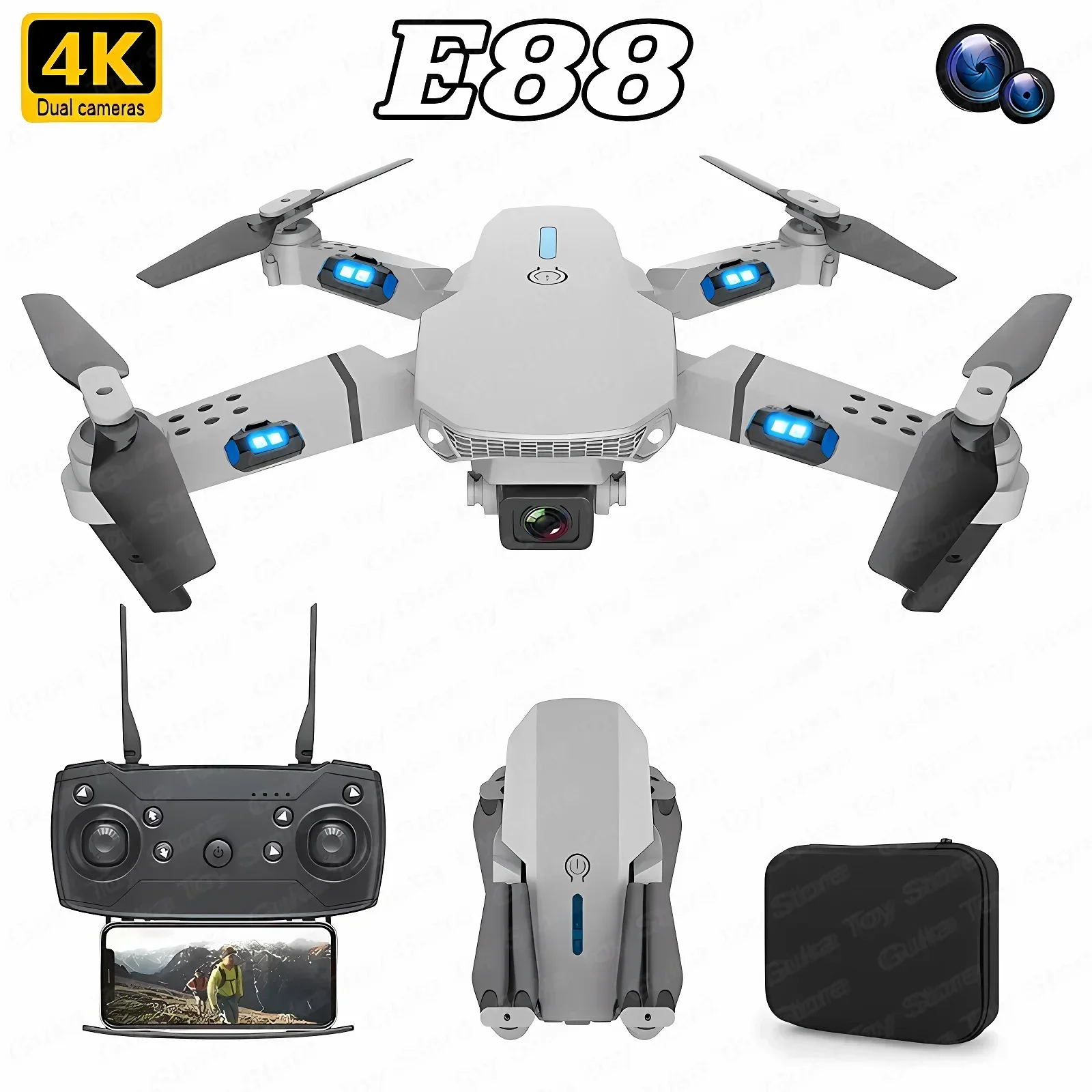 E88 프로 와이파이 FPV 드론, 광각 HD 4K 1 - Drone E88 Rc Quadcopter 리뷰 및 가격